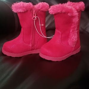 Pink cat and jack toddler boots